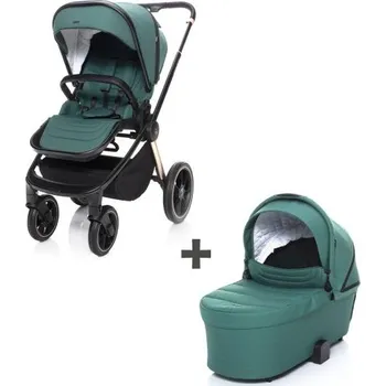 Kočárek MOVE Cross 2 kočárek + XL hl. korba zdarma, Antique Green/Gold