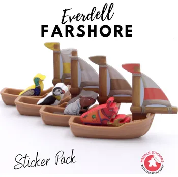 Příslušenství k deskovým hrám MeepleStickers Samolepky pro Everdell – Farshore