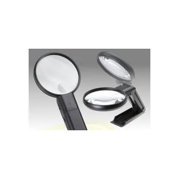 Lupa D 068 (2x a 4x) Stojánková i ruční lupa s osvětlením