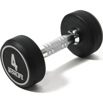 Jednoruční činka pogumovaná IRONLIFE 4 kg