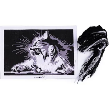 Vyšívací vzor Sada na vyšívání s předlohou (21x30cm) varianta kočka