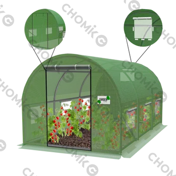 Fóliovník ZAHRADNÍ FÓLIOVÝ TUNEL 3SEGMENTOVÝ ZELENÝ NEW SOLUTION 3 x 2 x 2 M