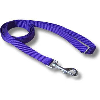 Vodítko pro psa Vodítko pro střední plemena Clasic - FIALOVÁ, 20 mm, 1 m, Vypouštěcí karabina 62 mm - pro střední plemena - pochromováno
