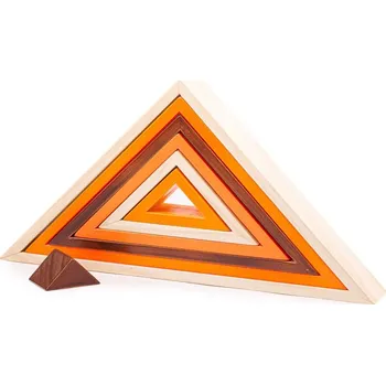 Dřevěná hračka Bigjigs Baby Dřevěné skládací trojúhelníky