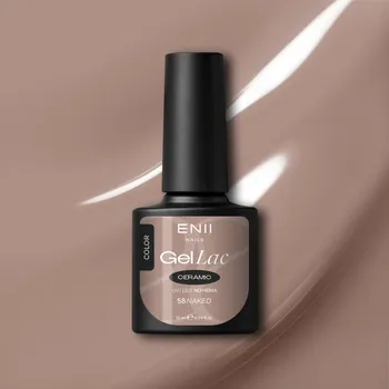 Lak na nehty ENII NAILS Gel lak Ceramic 58 Naked - gelový lak bez HEMA, 10 ml