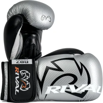 Boxerské rukavice Rival Boxing RB7 Fitness Plus Bag Gloves, Silver/Black Velikost: S