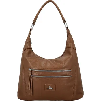 Kabelka Módní dámská koženková kabelka na rameno Coveri Luiza, hnědá