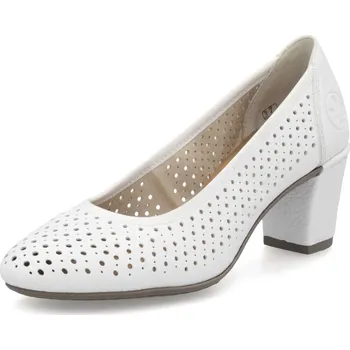 Dámské lodičky Dámská Dámské lodičky RIEKER 41057-80 bílá S6 41057-80 WHITE F/S5 42