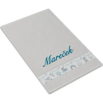 Dětský ručník se jménem NA PŘÁNÍ 30x50 Dobrodružství medvídka jemná ocel