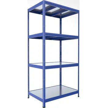 Dílenský regál Kovový regál policový Biedrax 35 x 90 x 180 cm, modrý - 4 police pozink