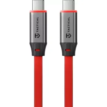 Datový kabel Tactical Fat Man 2.0 Cable USB-C/USB-C 1m Red (8596311292378)