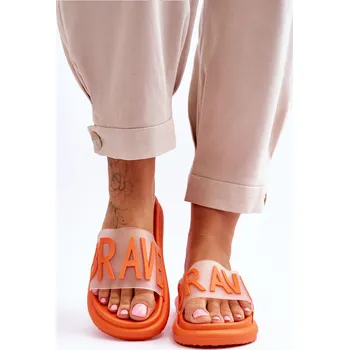 Dámské žabky Dámské pantofle na platformě Orange Brave 37