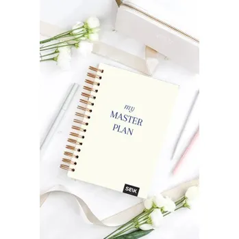 Zápisník Bullet journal / zápisník s tečkami (pevné desky) - My master plan - SEIK