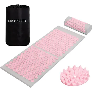 Masáž Akupresurní podložka dlouhá Akumata - různé barvy Barva: šedo-růžová