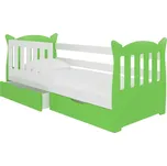 ADRK Dětská postel Lena včetně roštu a matrací Zvolte variantu: Bílá + zelená