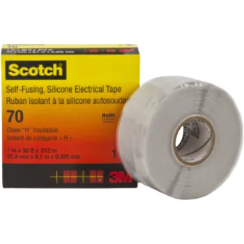 Izolační páska 3M Scotch 70 Elektrikářská izolační samotavná silikonová pryžová páska, 25 mm x 9