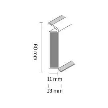 Döllken EP 60/13 flex life 2586 wormy light oak soklová lišta (10 ks / bal.)