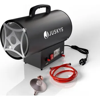Průmyslové topidlo Juskys Plynový ohřívač vzduchu 15 kW černý