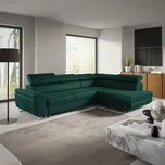 Eka Rohová sedačka HORIZONTE, 271 cm Roh pohovky: Pravý roh, Barva látky: MONOLITH 37 (Smaragdově zelená)