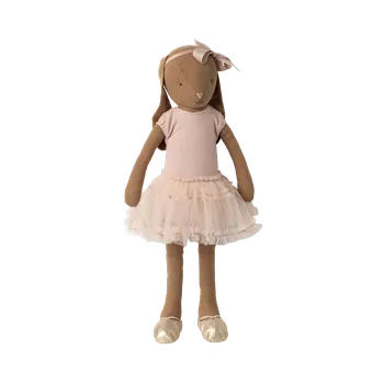 plyšák Maileg - Králičí baletka - Čokoládově hnědá - velikost 3 - rose