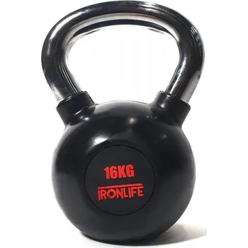 Kettlebell IRONLIFE 16 kg, pogumovaný