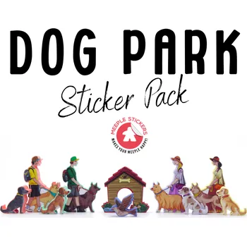 Příslušenství k deskovým hrám MeepleStickers Samolepky pro Psí park