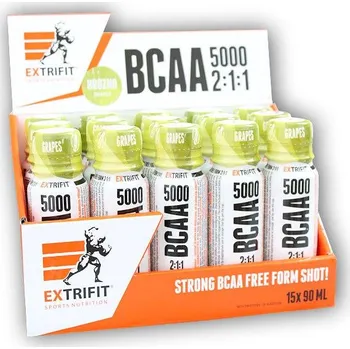 Fitness Extrifit BCAA 5000 2:1:1 Shot 15 x 90ml Meruňka