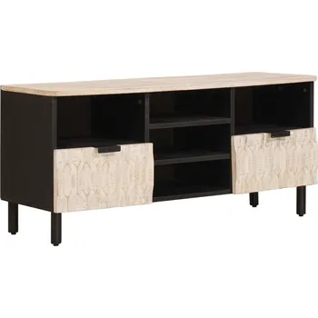 Televizní stolek vidaXL Televizní skříň se zásuvkou Bílá omyvatelná povrchová úprava [4017882]