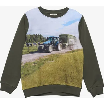 Kojenecká souprava Minymo - Chlapecká mikina - Traktor na pastvinách Velikost: 116