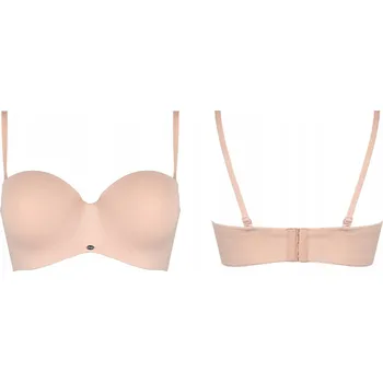 Podprsenka Marilyn podprsenka bardotka, balkonetka béžová velikost 65F