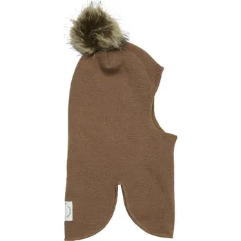 Kojenecká čepice Enfant - Merino kukla s odjímatelnou bambulí - Nuthatch Velikost: 48