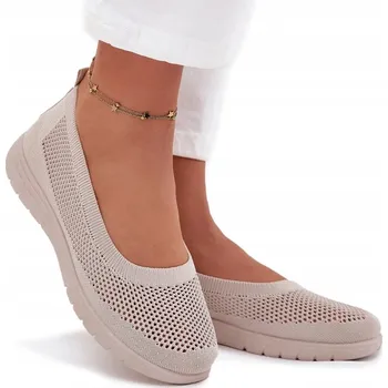 Dámské baleríny Dámské baleríny síťované lehké sportovní béžové velikost 39