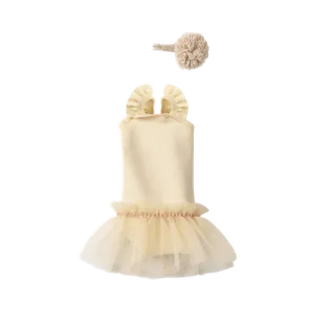 plyšák Maileg - Oblečení pro králičí baletku - Cream - Vel. 1