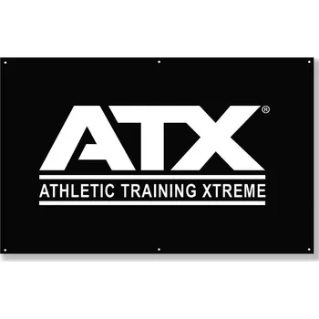 Příslušenství pro posilovací stroj a lavici ATX LINE Banner černý, bílý nápis, 200 x 125 cm