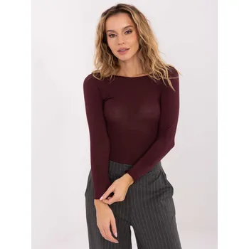 Dámská halenka Vínová průsvitná halenka z viskózy s lodičkovým výstřihem IT-BZ-21817.07P-bordo Velikost: ONE SIZE