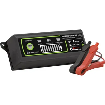 Nabíječka autobaterie Compass Nabíječka mikroprocesor 4Amp 6/12V 120Ah PB/Gel