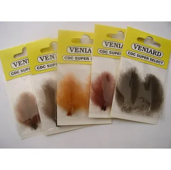 Veniard Super Select výběrové CDC peří Brown Olive