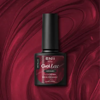 Lak na nehty ENII NAILS Gel lak Ceramic 183 Blood Magic - gelový lak bez HEMA, 10 ml