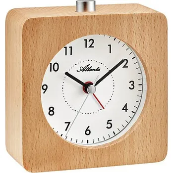 Budík Atlanta 3140 - Designový dřevěný budík