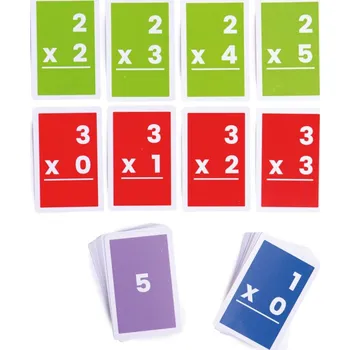 Dřevěná hračka Bigjigs Toys Kartičky násobení 1-6