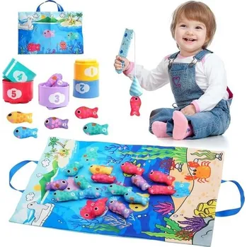 kreativní sada Hračky pro děti od 1 roku, hračky na rybaření pro miminka, hračky Montessori pro batolata od 3 let,