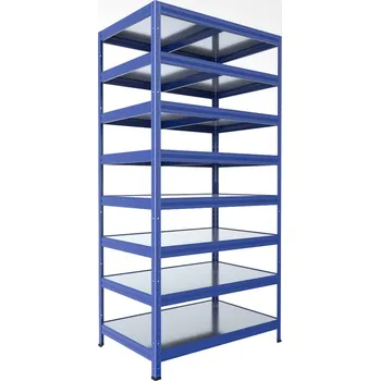 Dílenský regál Kovový regál do technické místnosti Biedrax 45 x 60 x 240 cm, modrý - 8 polic pozink