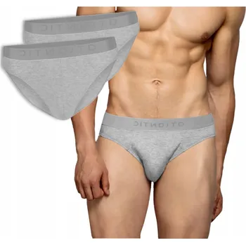 Slipy SLIPY ATLANTIC Sportovní slipy PREMIUM pohodlí a komfort 2 kusy BMP-017 šedé XXL