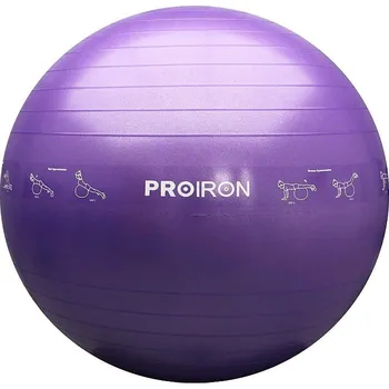 Sport Gymnastický míč PROIRON Printed Yoga Ball - 65 cm, PURPLE