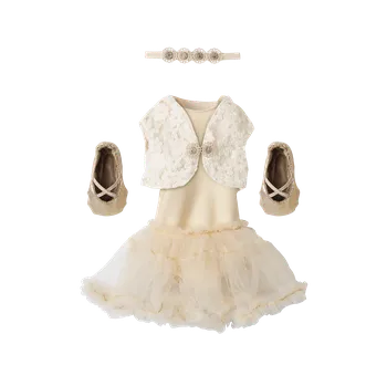 plyšák Maileg - Oblečení pro králičí baletku - Cream - Vel. 3