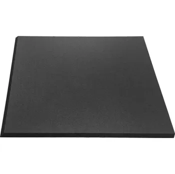 Gumová platforma 100 x 100 cm, tloušťka 30 mm, BLACK MAT, (jedna strana zkosení)