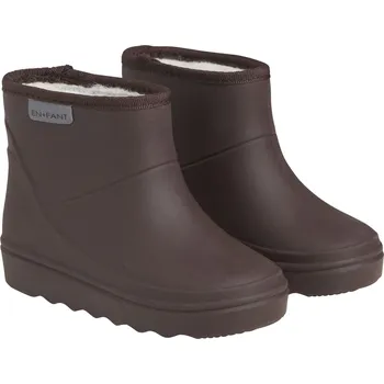 Chlapecké tenisky EnFant - Zateplené dětské holínky - krátké - Coffee Bean Velikost: 19