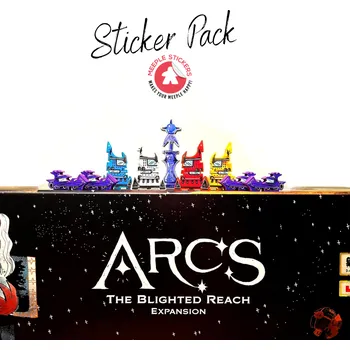 Příslušenství k deskovým hrám MeepleStickers Samolepky pro Arcs – The Blighted Reach