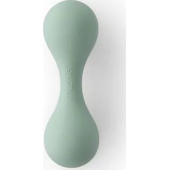 Mushie - Silikonové chrastítko - Cambridge Blue