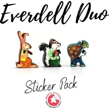 Příslušenství k deskovým hrám MeepleStickers Samolepky pro Everdell Duo